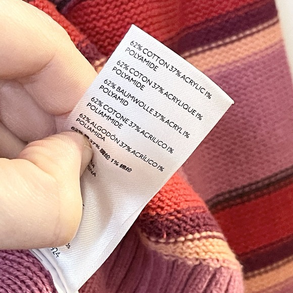 BDG Urban Outfitters Charlie Pullover Crew Sweater Oversized Striped Pink S - Picture 7 of 7